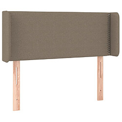 vidaXL Tête de lit avec oreilles Taupe 103x16x78/88 cm Tissu