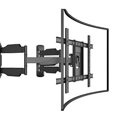 Kimex Support mural d'angle réglable pour écran TV 37"-75"