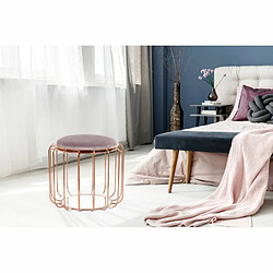 Avis Paris Prix Pouf & Table d'Appoint Comfortable 50cm Violet & Rose