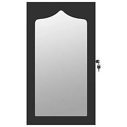 Avis vidaXL Armoire à bijoux avec miroir murale noir 37,5x10x67 cm