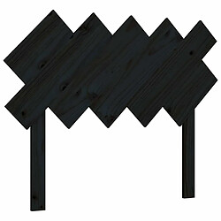 Maison Chic Tête de lit scandinave,Meuble de chambre Noir 104x3x80,5 cm Bois massif de pin -MN67583