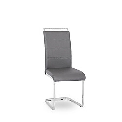 Vivaldi Chaise LOCA Gris Cuir Ecologique