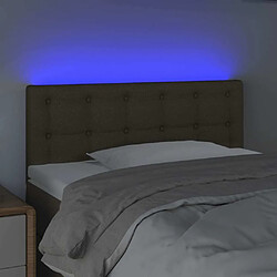 Avis Maison Chic Tête de lit scandinave à LED,meuble de chambre Taupe 100x5x78/88 cm Tissu -MN22245