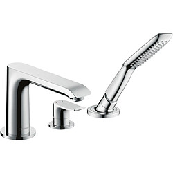 Hansgrohe - Set de finition mitigeur Metris longueur 220 mm 3 trous pour montage sur bord de baignoire chromé