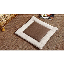 lin tatami salle à manger chaise coussin siège coussin oreiller décor à la maison brun 45 cm pas cher