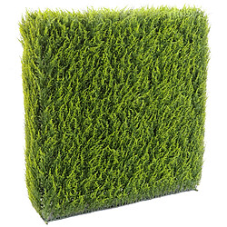 Pegane HAIE artificielle haute gamme Spécial extérieur / Cyprès artificiel Juniperus vert - Dim : 105 x 23 x 100 cm 