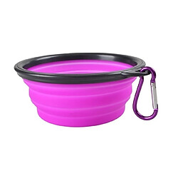 Wewoo Gamelle Magenta Bol d'alimentation pliant portable en porcelaine Silicone de voyage, Couleur Aléatoire, diamètre de la cuvette: 13cm