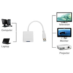 Wewoo Adaptateur Carte graphique externe vidéo de convertisseur d'adaptateur d'USB 3.0 vers VGA multi-affichage pas cher