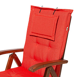 Acheter Beliani Coussin en tissu rouge clair pour chaise de jardin TOSCANA