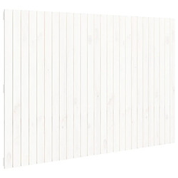 Maison Chic Tête de lit scandinave pour lit adulte,Meuble de chambre murale Blanc 166x3x110 cm Bois massif de pin -MN39329