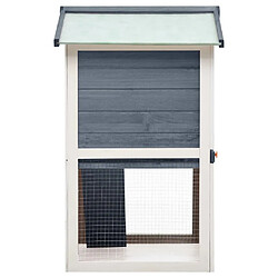 Acheter Helloshop26 Clapier d'extérieur 3 portes 94 x 60 x 98 cm bois gris et blanc 02_0000589