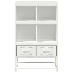 Acheter vidaXL Buffet haut blanc 68x39x111,5 cm acier