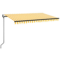 vidaXL Auvent rétractable automatique 450x350 cm Jaune et blanc