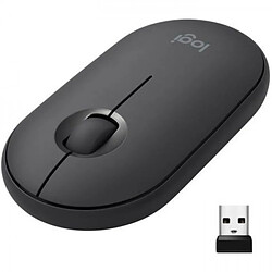 Souris sans fil - Logitech - M350 Pebble - Bluetooth - silencieuse - Noir