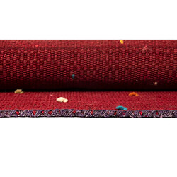 Vidal Tapis de laine 216x116 orange Jajim pas cher