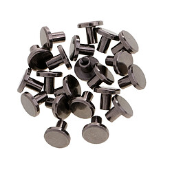 Avis 20 Ensembles 8mm Rivets Ronds Vis Goujons Chicago Vis Cuir Artisanat Noir