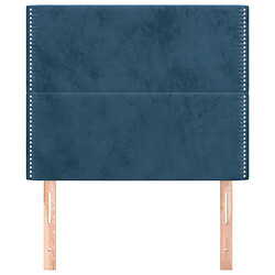 Avis Maison Chic Lot de 2 Têtes de lit design Bleu pour chambre - Décoration de lit foncé 90x5x78/88 cm Velours -MN15846