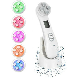 Chrono Appareil Anti Rides Visage, Appareil à Ultrason Visage, Appareil Massage Soin Visage Beauté Ultrasonique LED Lumière Appareil de Beauté Mésothérapie ION Photon Soins de la Peau