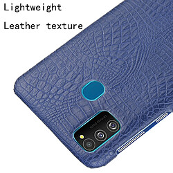 Acheter Wewoo Coque Rigide Pour Galaxy M30s antichoc Crocodile Texture PC + Etui PU Bleu