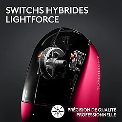 Avis Logitech G Pro X Superlight 2 Lightspeed Souris Gaming sans Fil, Légère, Switchs Hybrides LIGHTFORCE, Version Allemande - Rose