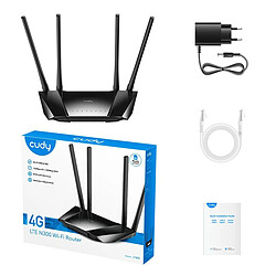 Cudy LT400 Routeur WiFi N 4G LTE 300 Mbps - 1x Port Wan 10/100Mbps et 3x Ports Lan 10/100Mbps - 4 Antennes Externes pas cher