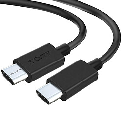 Câble USB-C vers USB-C Charge et Synchronisation 1m Original Sony Noir