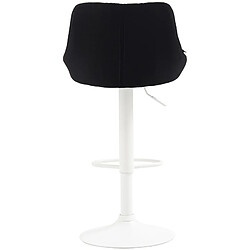 Non Tabouret de bar Lazio tissu blanc pas cher