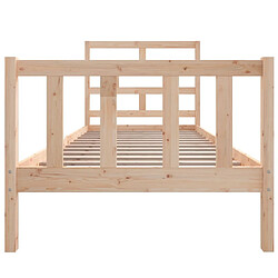 Avis vidaXL Cadre de lit sans matelas bois massif 100x200 cm