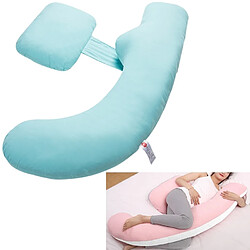 Wewoo U Forme Grossesse Oreillers confortables Maternité Enceinte Taille Côté Dormeurs Coussin Arrière Bleu