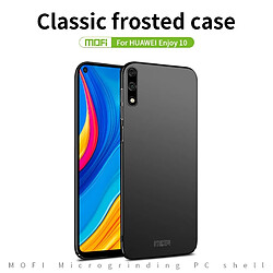 Wewoo Coque Pour Huawei Enjoy 10 Frosted PC Ultra-thin Hard Case Black