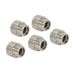 Acheter 5pcs double extrémité en acier inoxydable tuyau tuyau extension connecteur adaptateur 15mm