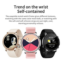 Chrono Montre connectée pour homme et femme avec moniteur de pression artérielle (SpO2)/moniteur de fréquence cardiaque/étanche IP67 avec notifications de messages.(Argent)