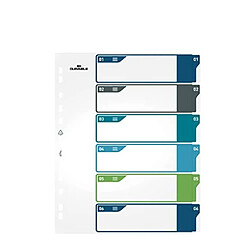 DURABLE - Intercalaires imprimables translucides A4+ 6 onglets - multicolore - 1 pièce - 679427