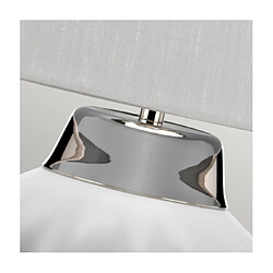 Avis Elstead Lighting Lampe de table Bexley Acier,Céramique,Faux Soie Blanc, nickel poli