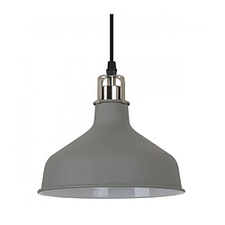 Luminaire Center Suspension industrielle et rétro Hooper Nickel satiné gris