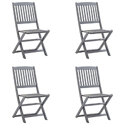 Avis Maison Chic Lot de 4 Chaises pliables d'extérieur avec coussins | chaises de jardin | Fauteuil Relax Bois d'acacia -GKD75591