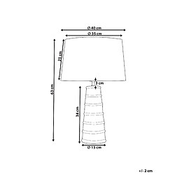 Avis Beliani Lampe à poser en céramique bleue VINCES