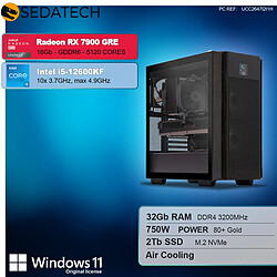 Sedatech Workstation ATX • Intel i5-12600KF • RX 7900 GRE • 32Go RAM • 2To SSD M.2 • Windows 11