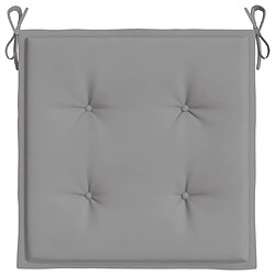 Acheter vidaXL Coussins de chaise jardin lot de 4 gris 50x50x3 cm tissu oxford