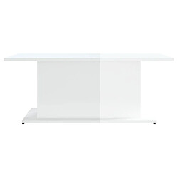 Acheter vidaXL Table basse blanc brillant 102x55,5x40 cm bois d'ingénierie