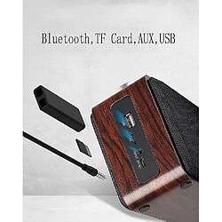 Universal Portable en bois Bluetooth compatible en haut-parleur Contrôle tactile Subwoofer Stéréo MP3 Altavoce Prise en charge de la carte TF AUX USB MUSIC BOX