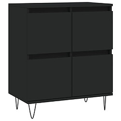 vidaXL Buffet Noir 60x35x70 cm Bois d'ingénierie