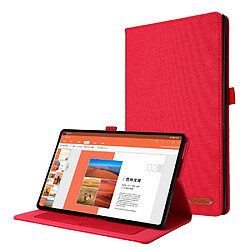 Etui en PU avec support et porte-cartes, rouge pour votre Realme Pad 10.4 pouces