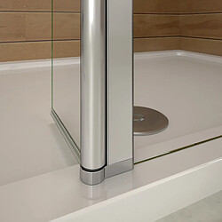 Avis Paroi de douche 100x200cm en verre anticalcaire avec un pivotant retour de 30cm