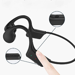 General Écouteurs à conduction osseuse Écouteurs à oreille ouverte Bluetooth 5.0 Écouteurs sans fil de sport avec micro intégré, casque résistant pour la course, étanche Ipx6, cyclisme, conduite.( noir)