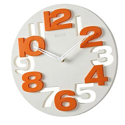 Horloge murale décorative 3d horloge créative analogique pour la maison cuisine chambre blanc