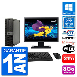 PC Dell 5040 SFF Ecran 22" G4400 RAM 8Go Disque Dur 2To HDMI Windows 10 Wifi - Occasion