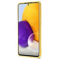 Coque en silicone antichoc avec porte-carte jaune pour votre Samsung Galaxy A72 4G/5G