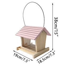 Acheter Universal Éleveur d'oiseaux Décoration de cour en bois Distributeur d'aliments pour oiseaux sauvages Maison d'oiseaux en bois avec toit Décoration de cour familiale