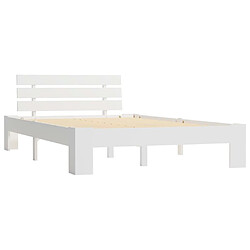 Maison Chic Lit adulte - Lit simple Cadre de lit,Structure du lit Contemporain Blanc Bois de pin massif 120 x 200 cm -MN74577